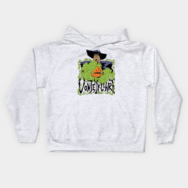 Vonjekyllart Logo Green Smoke Kids Hoodie by VonJekyllArt